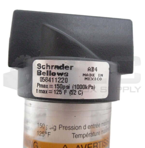 NEW SCHRADER BELLOWS 058411220 FILTER 150PSI 125°F - Image 6