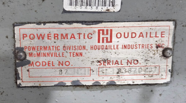 POWERMATIC 87 VERTICAL BAND SAW W/ FLASH WELDER 600, 15A 230V & LIGHT - Image 12