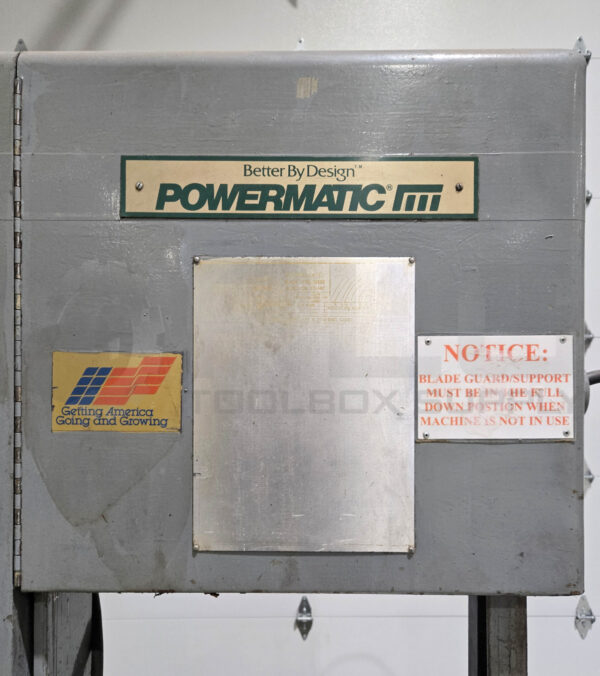 POWERMATIC 87 VERTICAL BAND SAW W/ FLASH WELDER 600, 15A 230V & LIGHT - Image 6