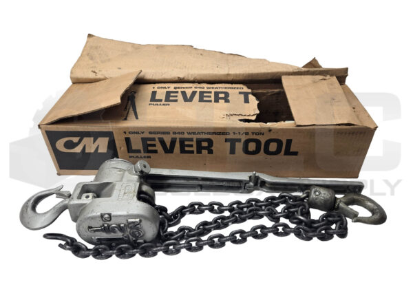 COLUMBUS MCKINNON 1 1/2 TON CM LEVER CHAIN HOIST SERIES 640