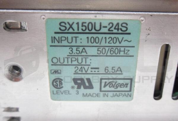 VOLGEN SX150U-24S POWER SUPPLY 100/120V 3.5A 50/60HZ - Image 6