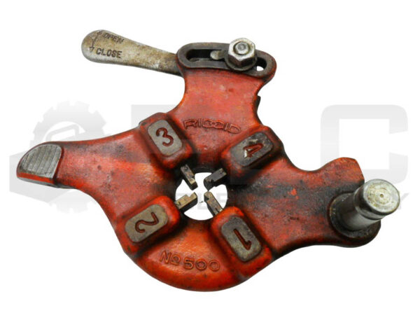 RIDGID 500 PIPE THREAD DIE HEAD 1/8" W/ E-671 HANDLE - Image 3