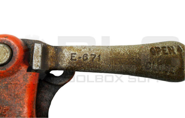 RIDGID 500 PIPE THREAD DIE HEAD 1/8" W/ E-671 HANDLE - Image 5