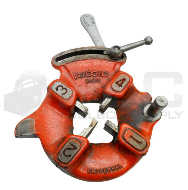 RIDGID 811 PIPE THREAD DIE HEAD 1/8"-2" PIPE 1/4"-2" BOLT W/ E-660 HANDLE - Image 3