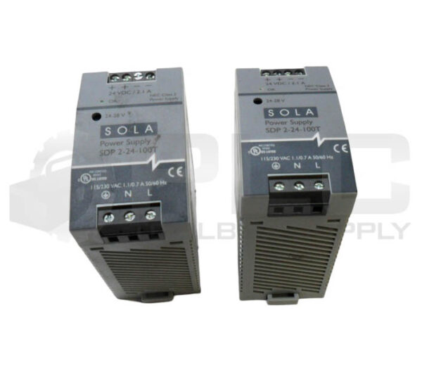 LOT OF 2 SOLA SDP 2-24-100T POWER SUPPLY 115-230VAC 1.1/0.7A 50/60HZ