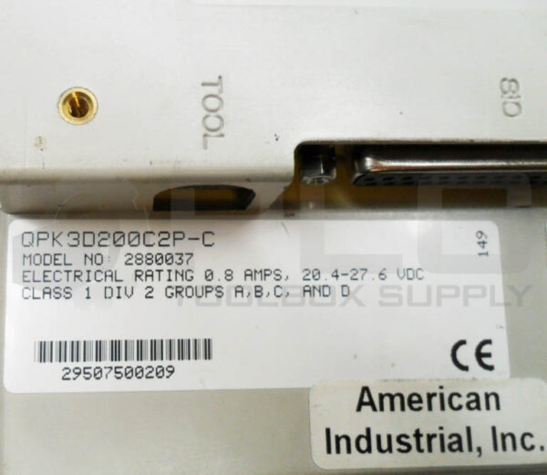 TOTAL CONTROL QPK3D200C2P-C QUICKPANEL JR OPERATOR INTERFACE 7-3/4" QPK3D200C2P - Image 5