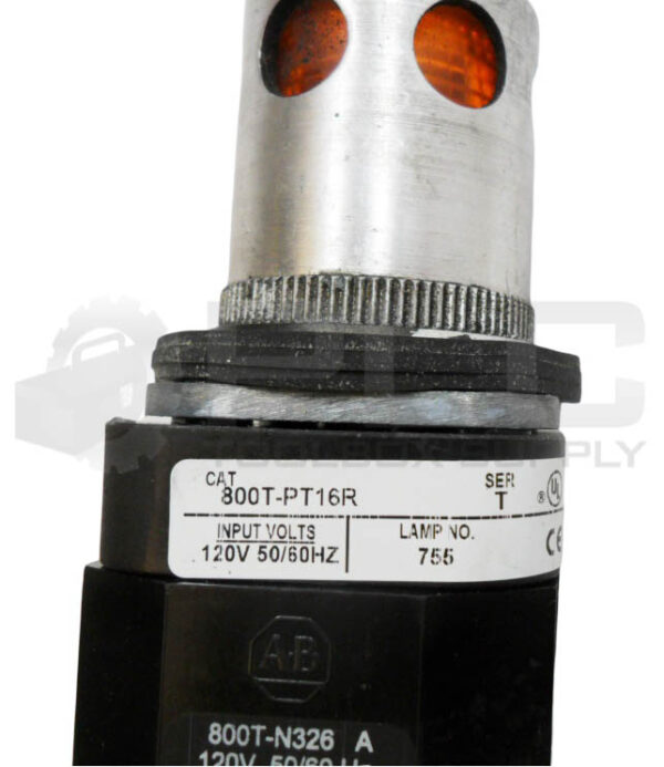 ALLEN BRADLEY 800T-PT16R /T PUSH BUTTON W/ GUARD W/ 800T-N326 /A W/ 800T-XA /D - Image 6