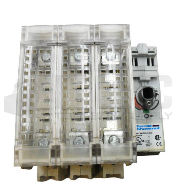 FERRAZ SHAWMUT FBJ1003X DISCONNECT SWITCH J100A 600V 3PH - Image 2