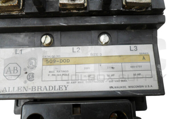 ALLEN BRADLEY 509-DOD /A CONTACTOR W/ CD236 W/ 595-AA /B W/ 595-A /B - Image 8