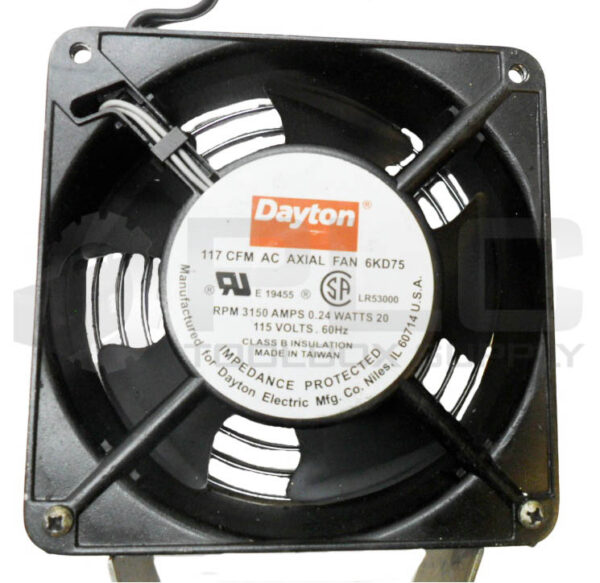 DAYTON 6KD75 AC AXIAL FAN 3150RPM 0.24W 115V 60HZ - Image 2