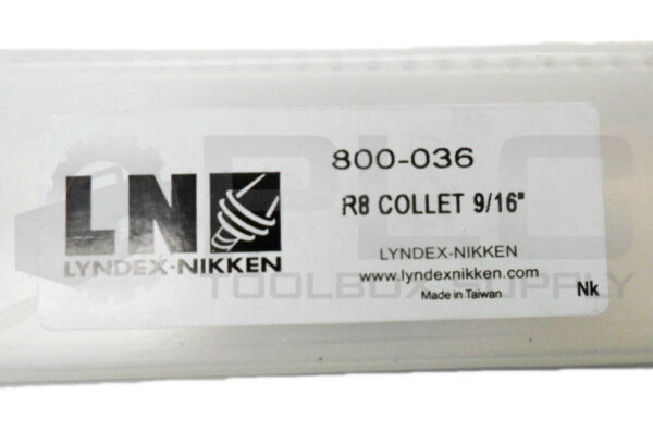 NEW LYNDEX-NIKKEN 800-036 R8 COLLET 9/16" - Image 5