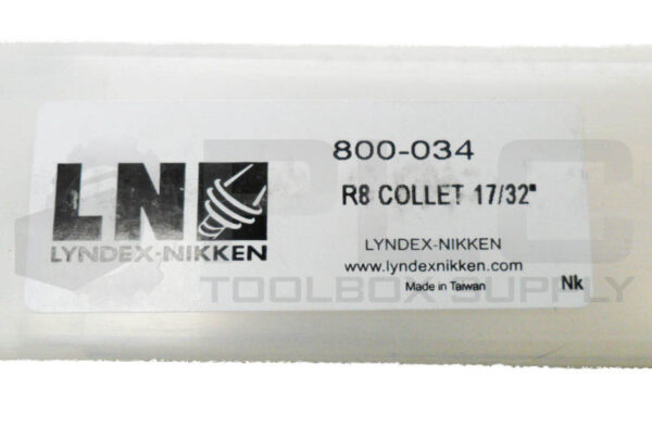 NEW LYNDEX-NIKKEN 800-034 R8 COLLET 17/32" - Image 5