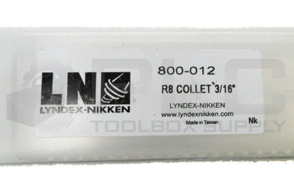 NEW LYNDEX-NIKKEN 800-012 R8 COLLET 3/16" - Image 5
