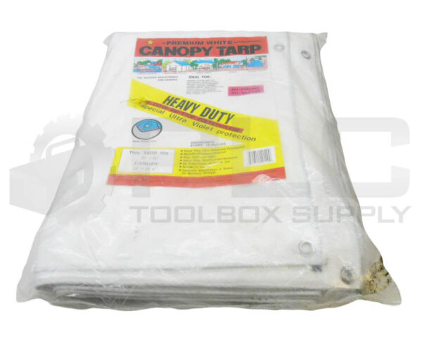 SEALED NEW CANOPY TARP PREMIUM WHITE 19' X19' X 6"
