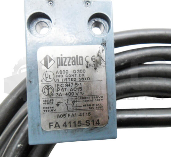 PIZZATO FA 4115-S14 CABLE SWITCH 3A 400V W/ APPROX 22' - Image 4