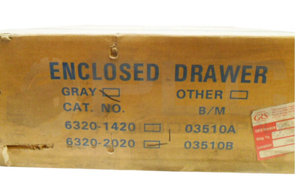 SEALED NEW HALLOWELL 6320-2020 ENCLOSED DRAWER GRAY *READ* - Image 3