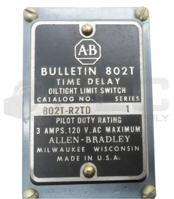 NEW ALLEN BRADLEY 802T-R2TD /1 OILTIGHT LIMIT SWITCH W/ Z-24811 OPERATOR HEAD - Image 6