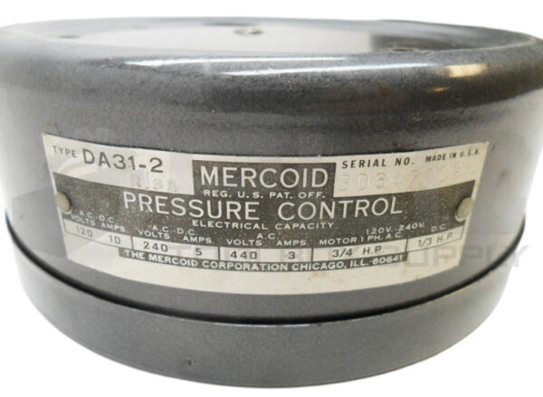 MERCOID CONTROL DA31-2 PRESSURE CONTROL SWITCH 120-440VAC 10A 3/4HP - Image 5