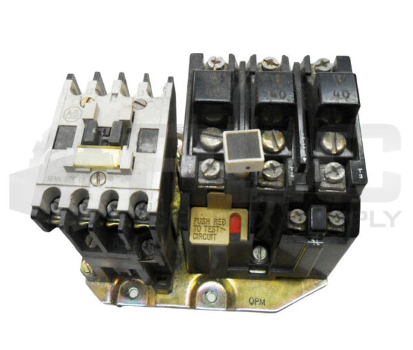 ALLEN BRADLEY 509-TOD /B FULL VOLTAGE STARTER 3PH 600V 9A *READ*