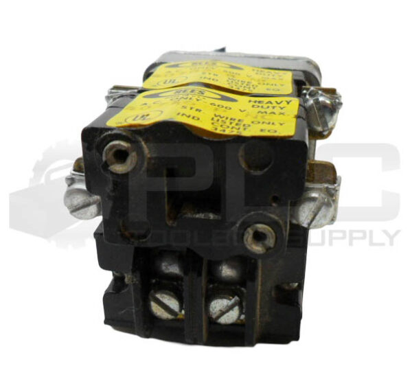 REES 40702 B NC PUSH BUTTON GREEN MUSHROOM 600VACW/ 40716 P NC CONTACT BLOCK - Image 3