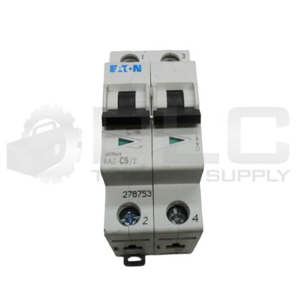 LOT OF 2 NEW EATON FAZ-C5/2 CIRCUIT BREAKER 50HZ 5A 277-480V - Image 2