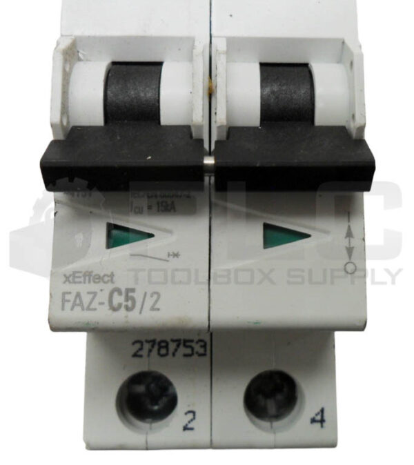 LOT OF 2 NEW EATON FAZ-C5/2 CIRCUIT BREAKER 50HZ 5A 277-480V - Image 6