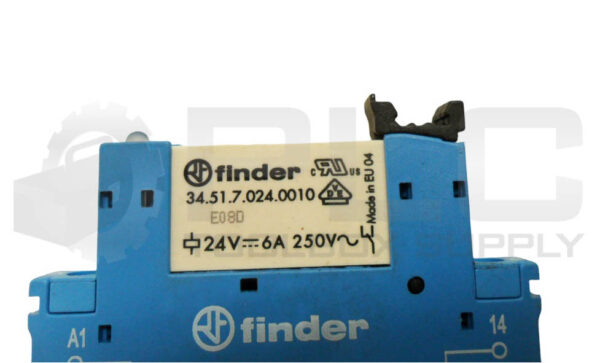 LOT OF 3 NEW FINDER 34.51.7.024.0010 RELAY 24V 6A W/ 93.01.0.024 RELAY SOCKET - Image 6