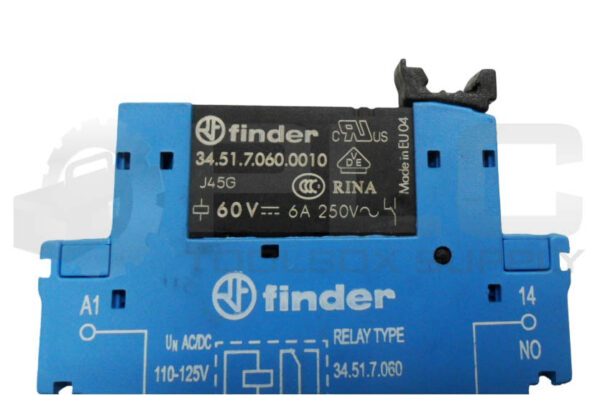 LOT OF 2 NEW FINDER 34.51.7.060.0010 RELAY 60V 6A W/ 93.01.0.125 RELAY SOCKET - Image 6