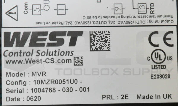 NEW WEST CONTROL SOLUTIONS MVR TEMPERATURE CONTROLLER 10MZR0051U0 - Image 5