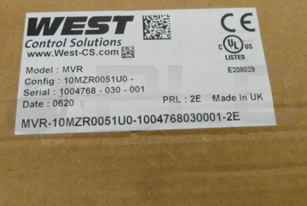 NEW WEST CONTROL SOLUTIONS MVR TEMPERATURE CONTROLLER 10MZR0051U0 - Image 6