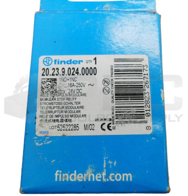 NEW FINDER 20.23.9.024.0000 MODULAR STEP RELAY 16A 250V 24VDC *READ* - Image 6