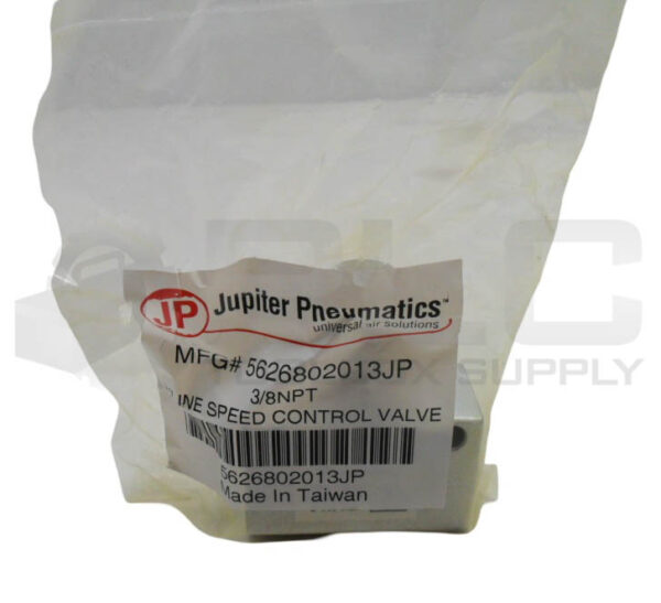 NEW JUPITER PNEUMATICS 5626802013JP INLINE SPEED CONTROL VALVE 3/8"NPT - Image 2