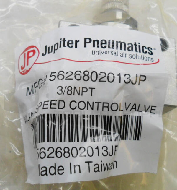 NEW JUPITER PNEUMATICS 5626802013JP INLINE SPEED CONTROL VALVE 3/8"NPT - Image 5