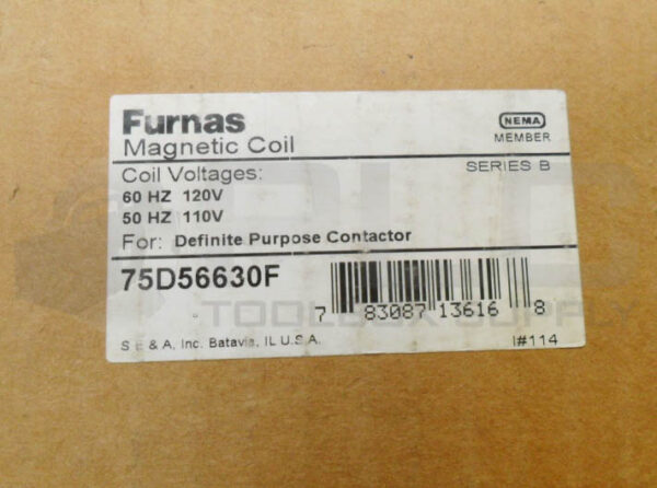 NEW FURNAS 75D56630F /B MAGNETIC COIL 50/60HZ 110-120V *READ* - Image 6