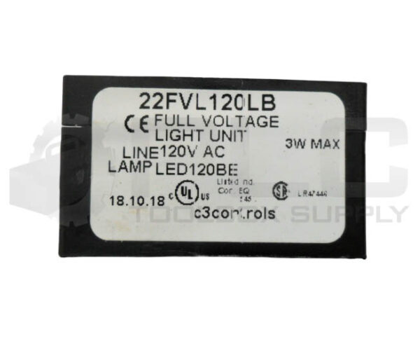 NEW C3 CONTROLS 22FVL120LB FULL VOLTAGE LIGHT UNIT 120VAC 3W BLUE - Image 4