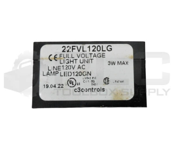 NEW C3 CONTROLS 22FVL120LG FULL VOLTAGE LIGHT UNIT 120VAC 3W GREEN - Image 4