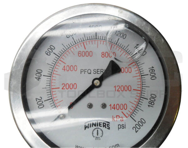 NEW WINTERS PRESSURE GAUGE 0-2000PSI - Image 5