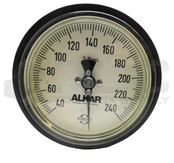 NEW ALKAR TEMPERATURE GAUGE 40-240DEG F 3-15PSI - Image 2