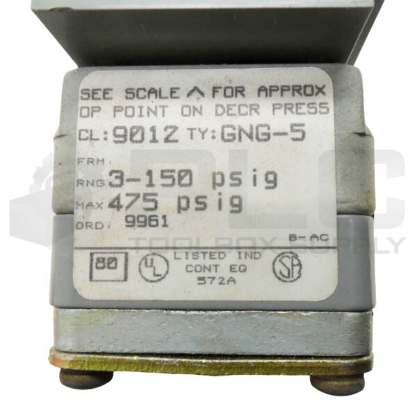 NEW SQUARE D 9012 GNG-5 /B INDUSTRIAL PRESSURE SWITCH 3-150PSIG *READ* - Image 6