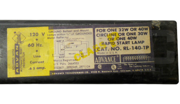 NEW ADVANCE TRANSFORMER RL-140-TP RAPID START MAGNETIC BALLAST 120V 60HZ - Image 4