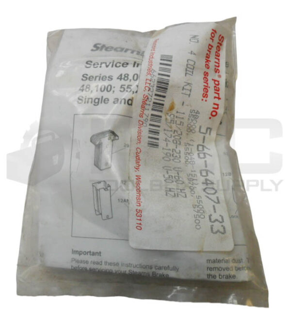 SEALED NEW STEARNS 5-66-6407-33 COIL KIT 115-230V 50/60HZ