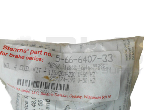 SEALED NEW STEARNS 5-66-6407-33 COIL KIT 115-230V 50/60HZ - Image 3