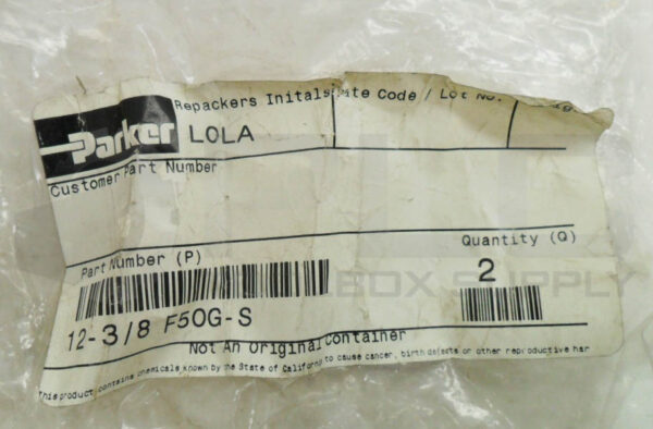 NEW BAG OF 2 PARKER 12-3/8 F50G-S FEMALE ADAPTER 3/8"NPT - Image 6
