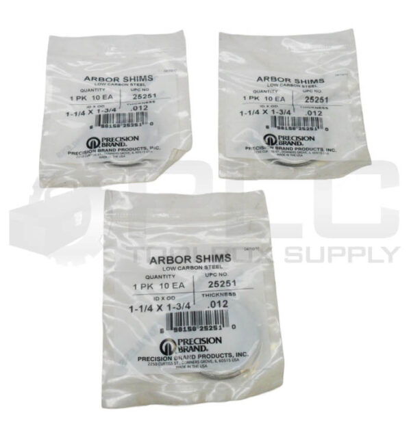 LOT OF 3 SEALED NEW BAG OF 10 PRECISION BRAND 25251 ARBOR SHIMS TOTAL 30
