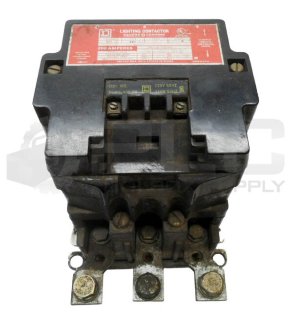 SQUARE D 8903 SV02 /B LIGHTING CONTACTOR 200A 600V 250VDCW/ 31091-400-38 COIL