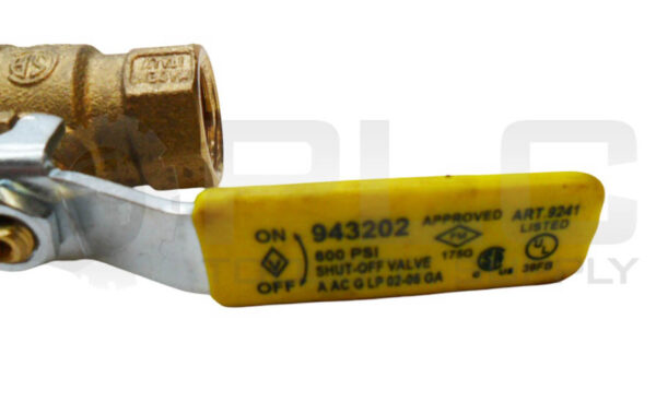 LOT OF 3 NEW 943202 BRASS SHUT-OFF VALVE 1/2" 600PSI - Image 6