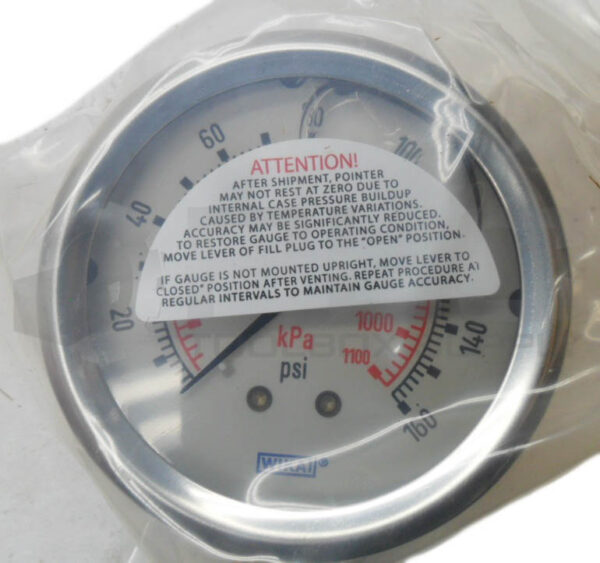 NEW WIKA 50242083 PRESSURE GAUGE 2.5" 160PSI/KPA 1/4" NPT 213.53 - Image 4