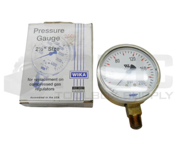 NEW WIKA 8610894 PRESSURE GAUGE 2.5" 200PSI 1/4" NPT 111.11