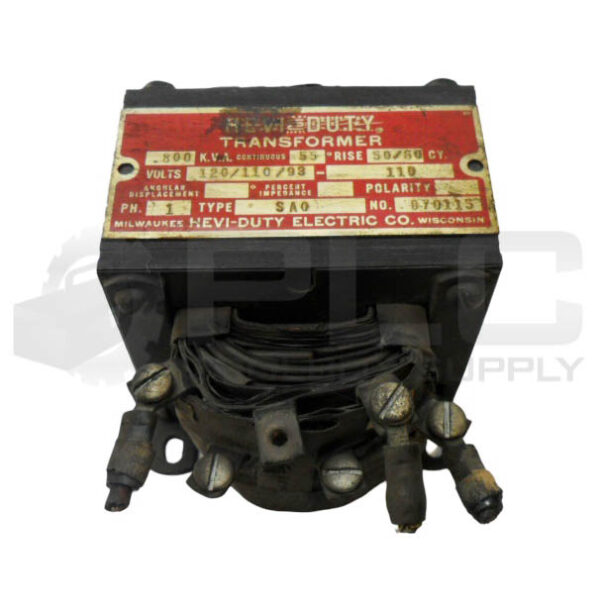 HEVI-DUTY ELECTRIC SA0 TRANSFORMER 50/60HZ 120V 1PH D70115