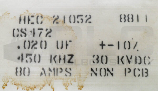 HEC 21052 CAPACITOR 150KHZ 30KVDC 80A - Image 5